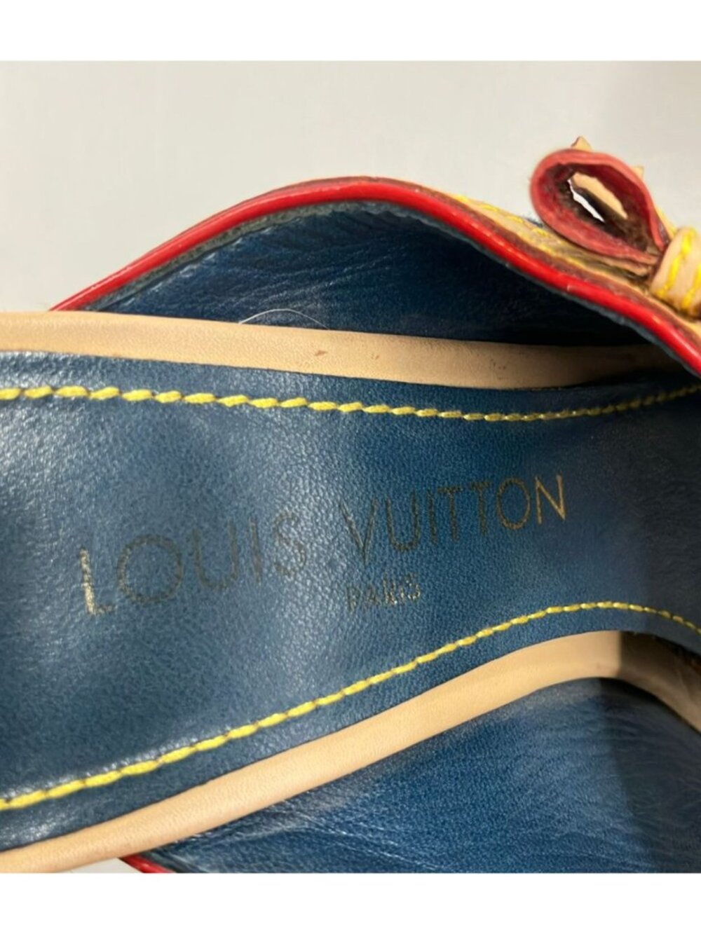 Louis Vuitton Wedge Sandals Espadrilles Denim Monogram - Picture 4 of 10